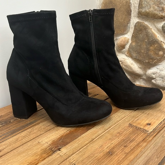 MIA Black Suede Ankle Boots - Picture 1 of 6